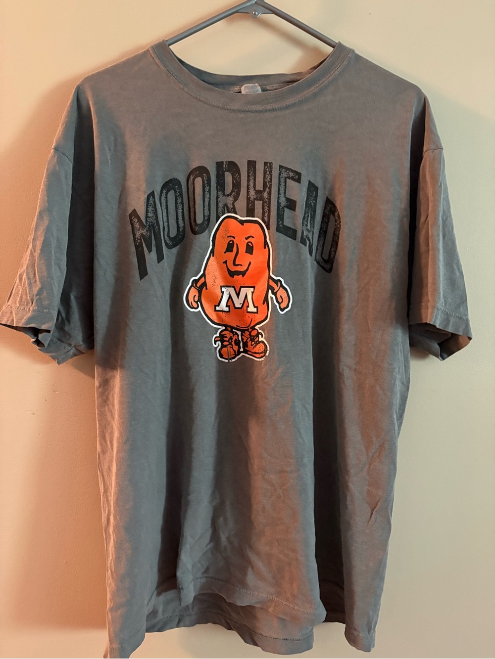 Moorhead Spuds Graphic Short-Sleeve T-Shirt - Gray with Orange Logo